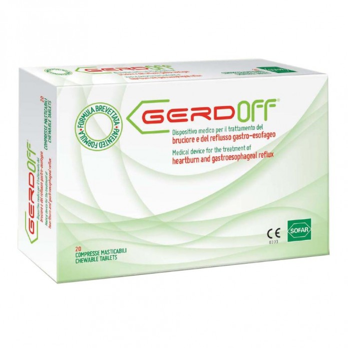 Gerdoff 20 compresse Trattamento del reflusso gastroesofageo e dell'acidità gastrica