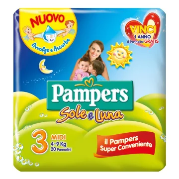 PAMPERS SOLE&LUNA MIDI 20PZ 9495