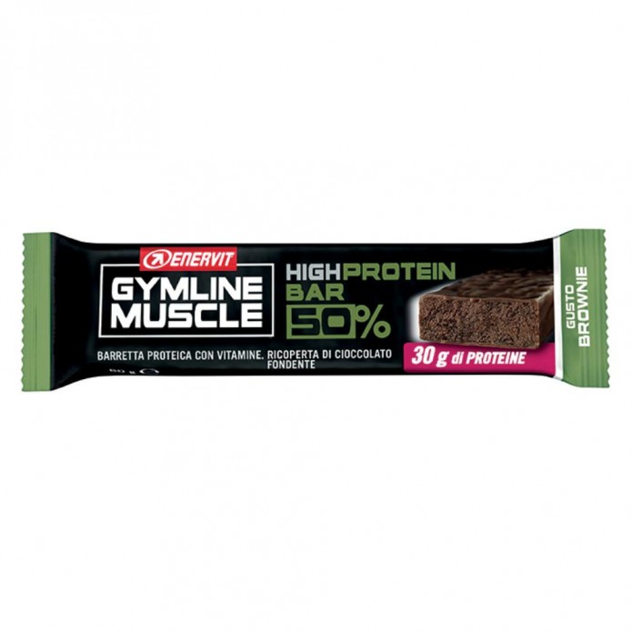 Enervit Gymline Muscle High Protein Bar 50% Barretta Proteica Brownie 60 gr