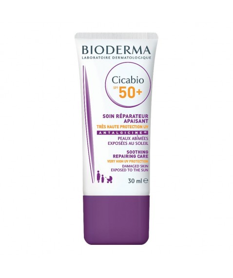 Bioderma Cicabio SPF 50+ 30 ml - Crema lenitiva ristrutturante pelle danneggiata