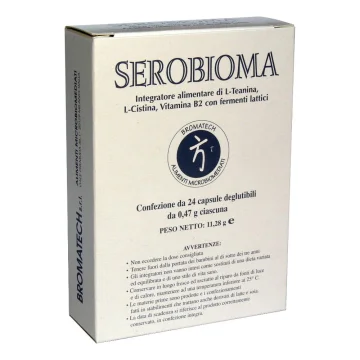 Serobioma 24 Capsule - Integratore alimentare con fermenti lattici per l'equilibrio della flora intestinale e vitamina B12 per la normalit&agrave; fisiologica delle mucose