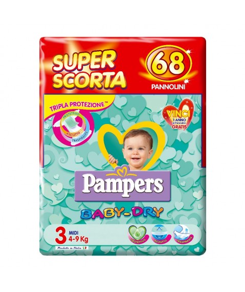 PAMPERS BD SUPERBAG MIDI 68 9222