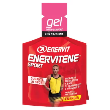 ENERVITENE SPORT GEL GUSTO LAMPONE CON CAFFEINA 1 MINIPACK 25 ML -Prodotto Energetico