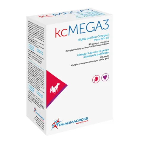 KCMEGA3 80 PERLE PHARMACROSS MANGIME PER CANI E GATTI A BASE DI OMEGA 3 KCMEGA3 80 PERLE PHARMACROSS MANGIME PER CANI E GATTI A BASE DI OMEGA 3