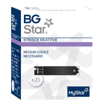 BG*Star Strisce Reattive per la Misurazione della Glicemia 25 Pezzi
