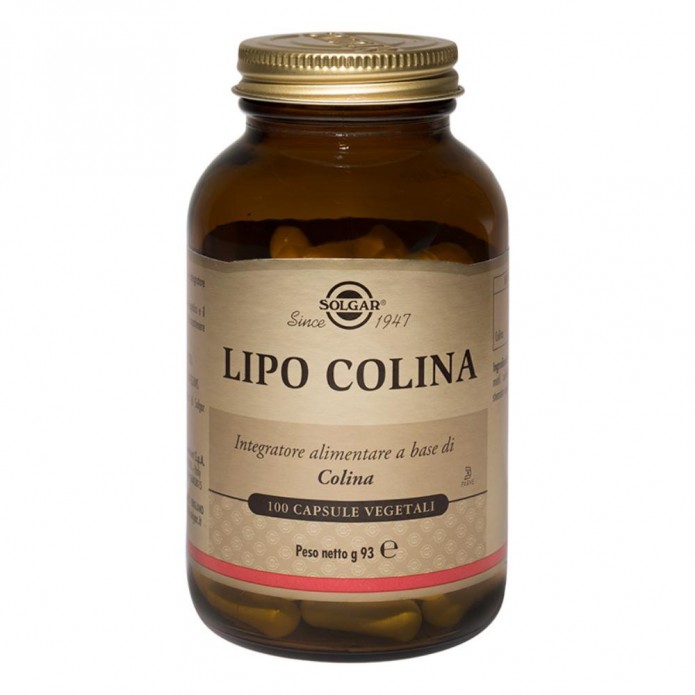 Solgar Lipo Colina 100 Capsule Vegetali - Integratore alimentare a base di Colina 