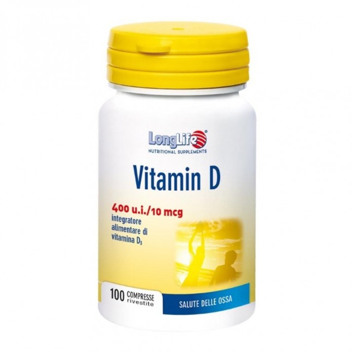Longlife Vitamin D 400 U.I. 100 compresse Integratore per il benessere delle ossa e delle difese immunitarie