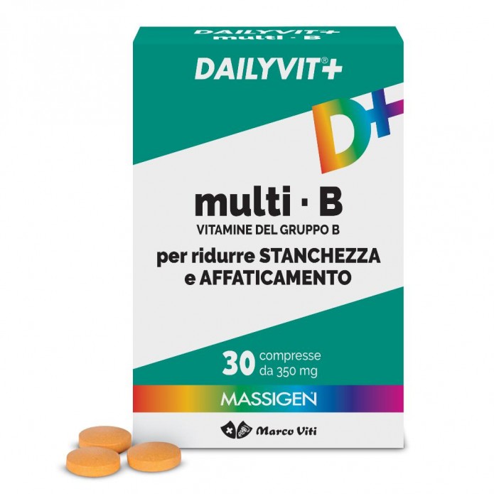 Massigen Dailyvit+ MultiB 30 Compresse - Integratore multiminerale per ridurre stanchezza e affaticamento