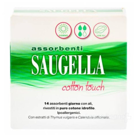 Saugella Cotton Touch 14 Assorbenti Giorno Con Ali Saugella Cotton Touch 14 Assorbenti Giorno Con Ali