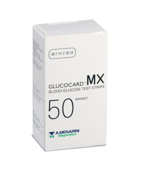 Glucocard-MX Blood Glucose 50 strisce Reagenti per misurare la glicemia