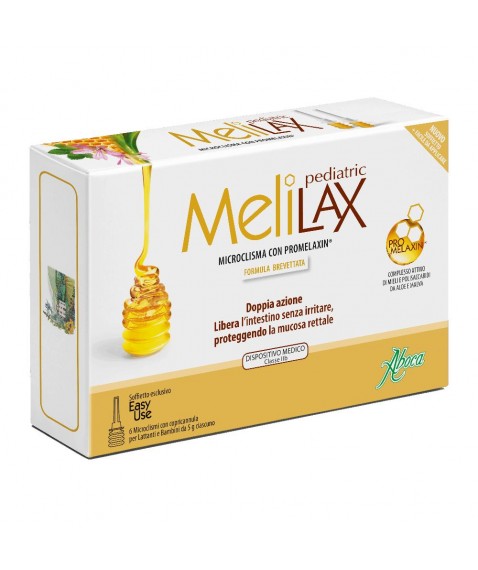 Melilax Pediatric 6 Microclismi - Per Il Trattamento Della Stipsi Di Bambini E Lattanti