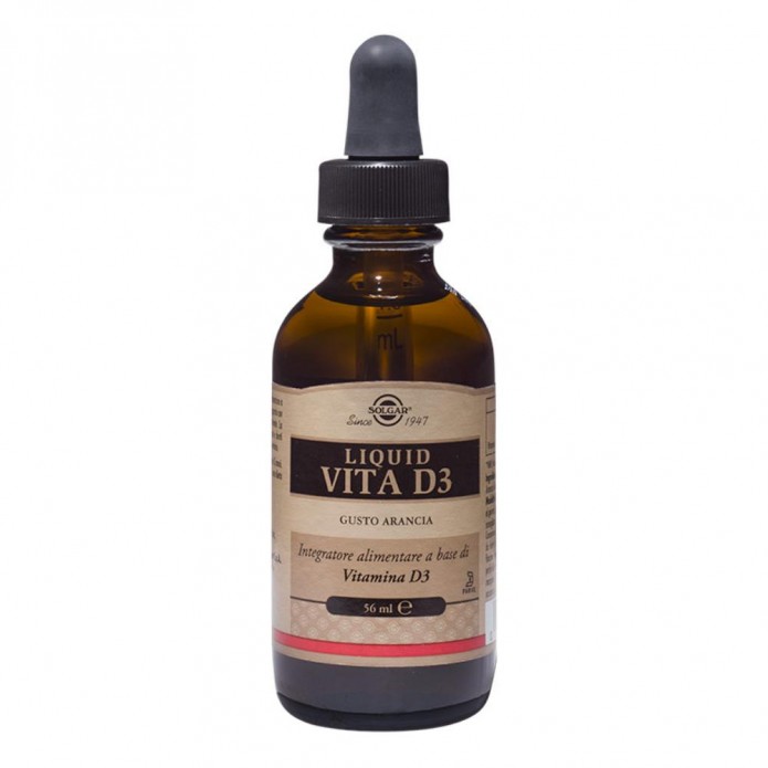 Solgar Liquid Vita D3 56 ml - Integratore alimentare a base di vitamina D3 in gocce