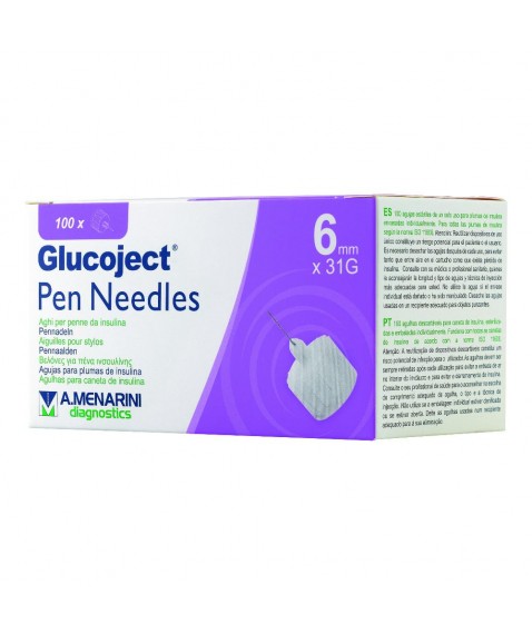 GLUCOJECT PEN NEEDLES  6MM G31