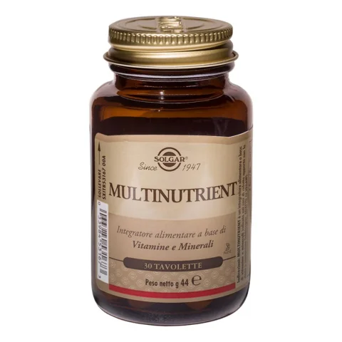 Solgar Multinutrient 30 Tavolette - Integratore alimentare a base di vitamine e minerali adatto anche ai vegani Solgar Multinutrient 30 Tavolette - Integratore alimentare a base di vitamine e minerali adatto anche ai vegani