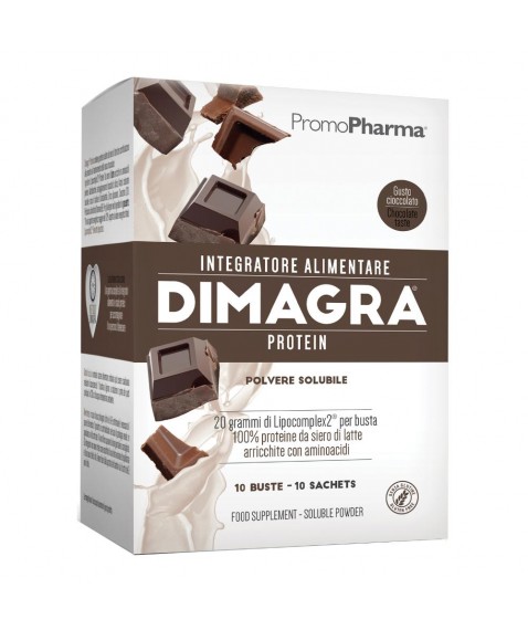 Dimagra Protein Cioccolato 10 Buste PromoPharma - Integratore Alimentare