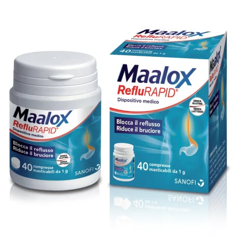 Maalox Reflurapid 40 Compresse Masticabili Maalox Reflurapid 40 Compresse Masticabili