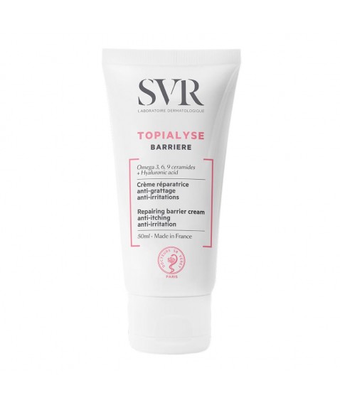 SVR Topialyse Barrière 50 ml - Crema riparatrice anti-prurito e anti-irritazioni mani viso e corpo 