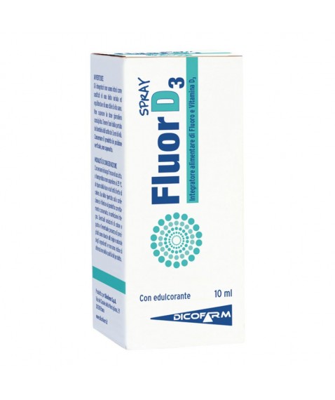 FLUOR D3 SPRAY 10ML INTEGRATORE VITAMINA D 3 E FLUORO