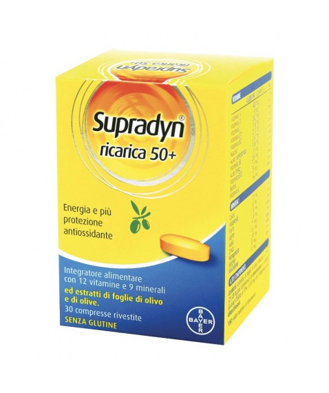Supradyn Ricarica 50+ 30 Compresse Rivestite - Integratore vitamine e minerali per il benessere e la vitalità degli over 50