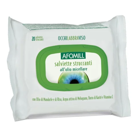 Afomill Salviette Struccanti all'olio Micellare 20 pezzi