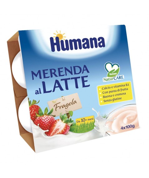 HUMANA Mer.Latte Fragola4x100g