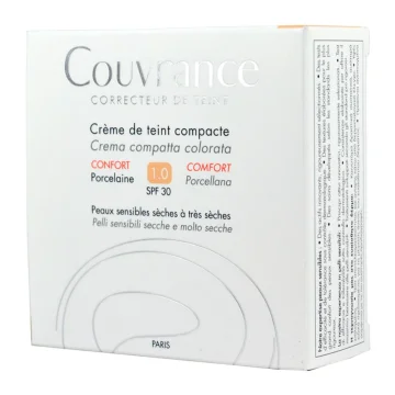 Av&egrave;ne Couvrance Crema Compatta Colorata 1.0 Porcellana Effetto Comfort Pelli Secche 10 gr