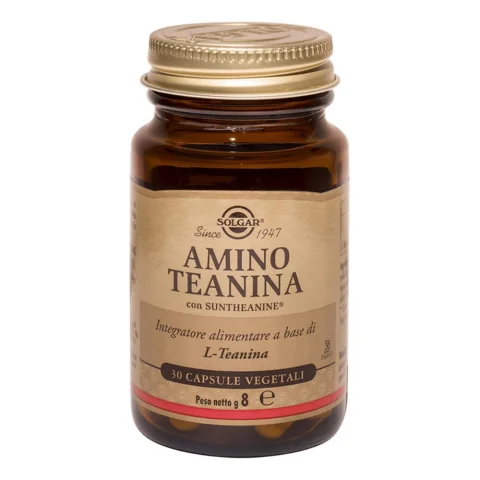 Solgar Amino Teanina 30 Capsule Vegetali - Integratore per il benessere del sistema nervoso Solgar Amino Teanina 30 Capsule Vegetali - Integratore per il benessere del sistema nervoso