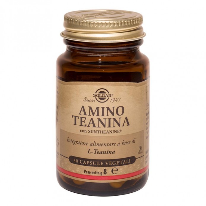 Solgar Amino Teanina 30 Capsule Vegetali - Integratore per il benessere del sistema nervoso