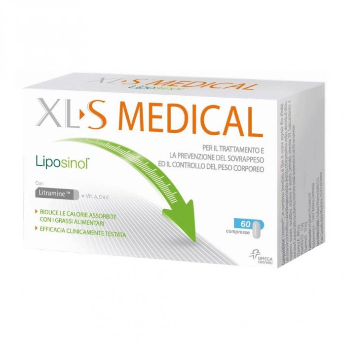 XLS Medical Liposinol 60 capsule Trattamento per ridurre l'assorbimento dei grassi