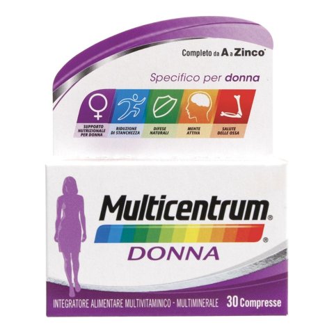 Multicentrum Donna 30 Compresse - Integratore multivitaminico e multiminerale per donne