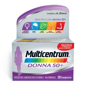 Multicentrum Donna 50+ 30 Compresse - Integratore alimentare multivitaminico e multiminerale
