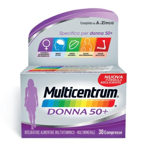 Multicentrum Donna 50+ 30 Compresse - Integratore alimentare multivitaminico e multiminerale Multicentrum Donna 50+ 30 Compresse - Integratore alimentare multivitaminico e multiminerale