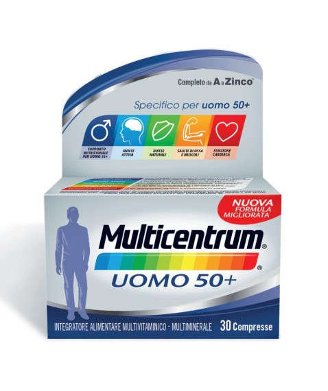 Multicentrum Uomo 50+ 30 Compresse - Integratore di vitamine