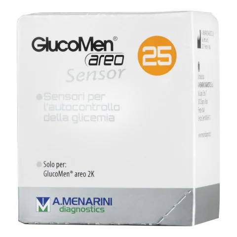 Glucomen Areo Sensor 25 Strisce Reattive Per La Misurazione Della Glicemia e del Diabete