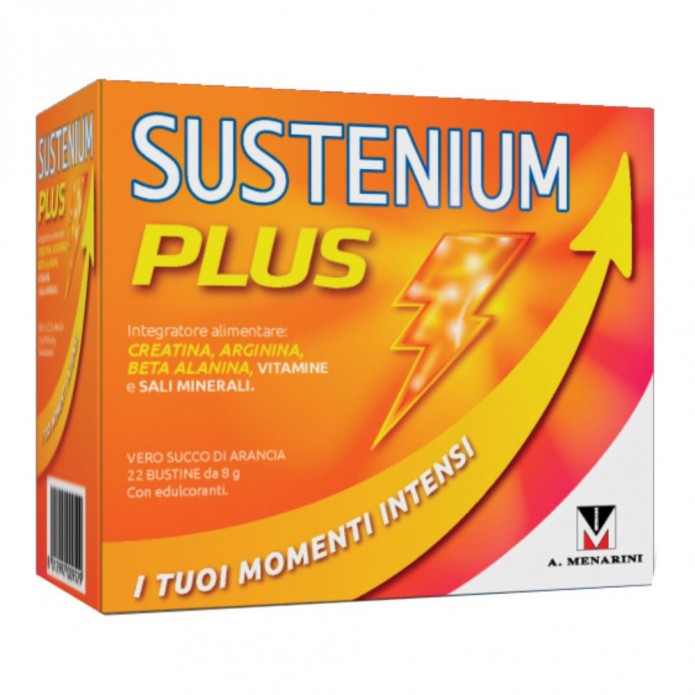 Sustenium Plus 22 Bustine da 8 gr - Integratore alimentare per energia fisica e mentale