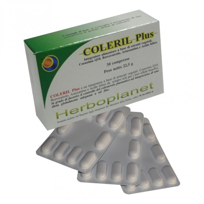 Coleril Plus 30 Compresse - Integratore alimentare per il controllo del colesterolo 