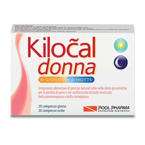 Kilocal donna giorno/notte 40 compresse - Integratore per la perdita del peso e i disturbi mestruali, della premenopausa e della menopausa