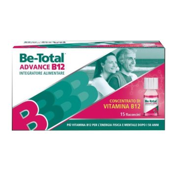 Be-Total Advance B12 15 Flaconcini - Integratore alimentare per stanchezza fisica e mentale