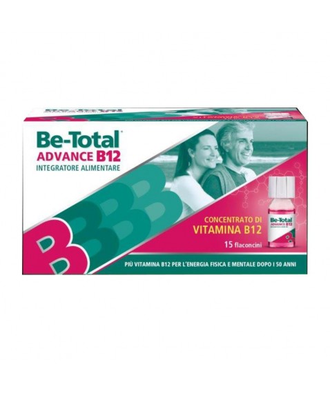 Be-Total Advance B12 15 Flaconcini - Integratore alimentare per stanchezza fisica e mentale