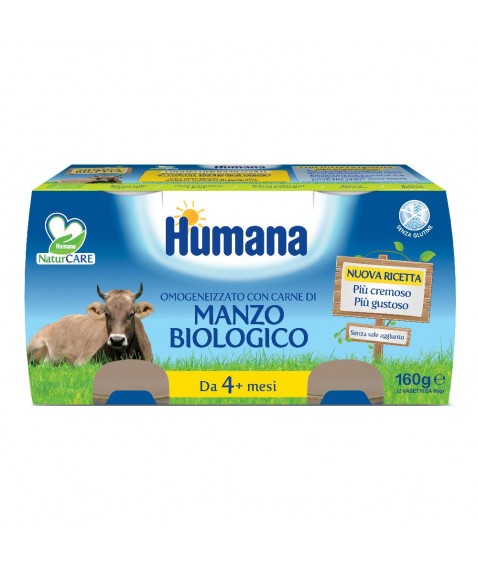 HUMANA OMOG MANZO BIO 2X80G