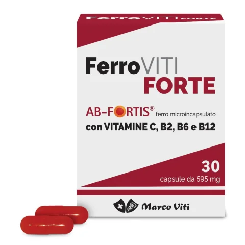 FerroVITI Forte 30 Capsule - Integratore di ferro e di vitamine C e del gruppo B