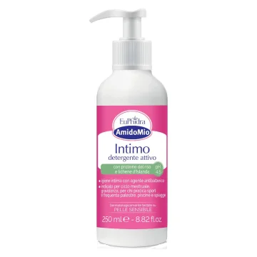 EuPhidra AmidoMio Detergente Intimo Attivo pH 4,5 250 ml - Detergente con agente antibatterico naturale