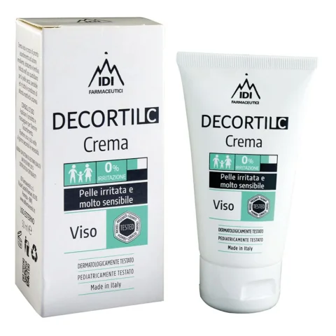 Decortil C Crema Viso 50 ml - Crema Viso Ad Azione Emolliente, Idratante e Lenitiva