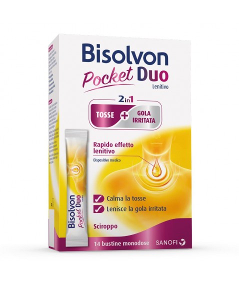 Bisolvon Duo Pocket Lenitivo Sciroppo 14 Bustine Monodose