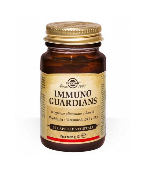 Solgar Immuno Guardians 30 Capsule Vegetali - Integratore di probiotici e vitamine 