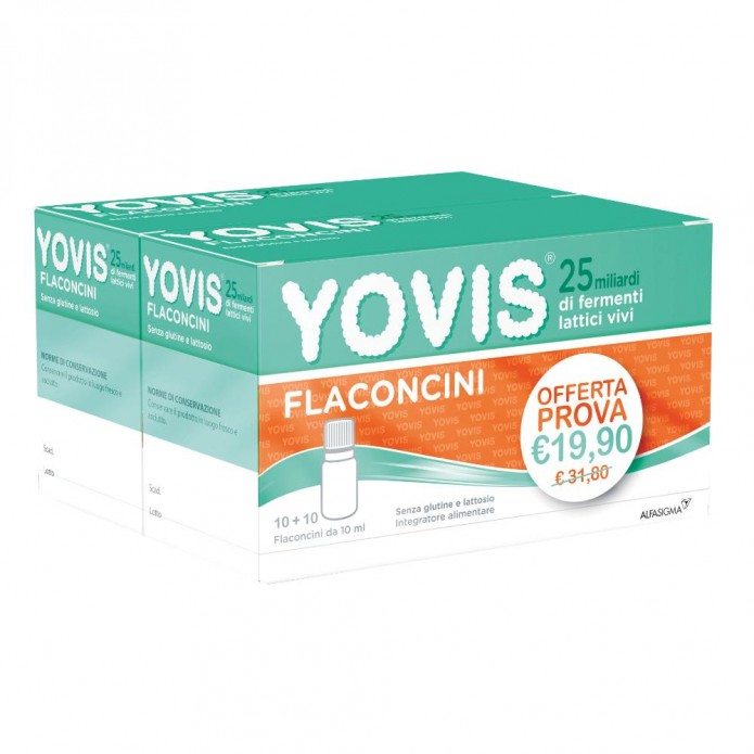 Yovis 20 flaconcini 10 ml bipacco Integratore di fermenti lattici