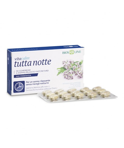 BiosLine VitaCalm Tutta Notte Melatonina 30 Compresse