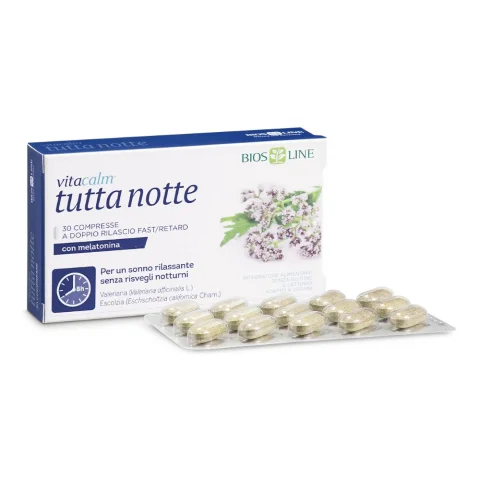 BiosLine VitaCalm Tutta Notte Melatonina 30 Compresse