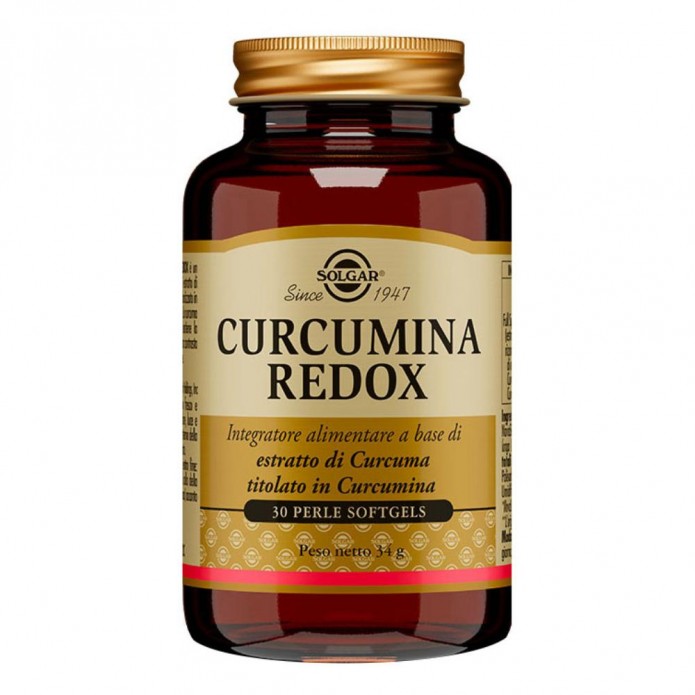 Solgar Curcumina Redox 30 Perle Softgels - Integratore alimentare antiossidante e per la funzione articolare