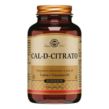 Solgar Cal-D-Citrato 60 Tavolette - Integratore alimentare a base di calcio citrato e vitamina D Solgar Cal-D-Citrato 60 Tavolette - Integratore alimentare a base di calcio citrato e vitamina D